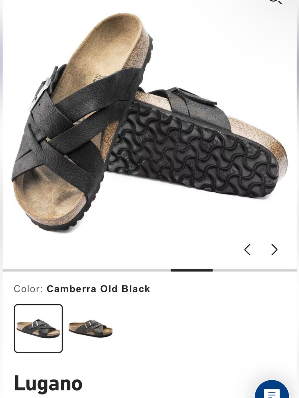 Birkenstock Lugano Sandals in Black and Cork - Picture 2 of 12